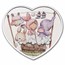 2026 Cameroon 1 oz Silver Heart Shaped: Baby Girl