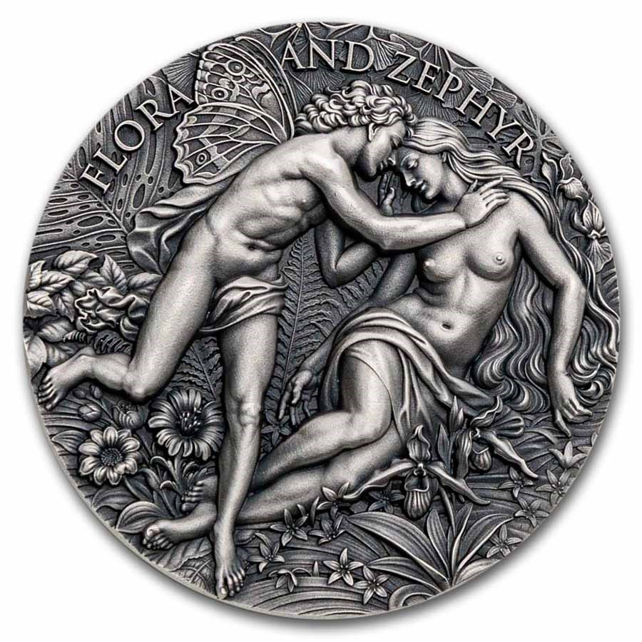 2026 Cameroon 2 oz Silver Celestial Beauty; Flora & Zephyr