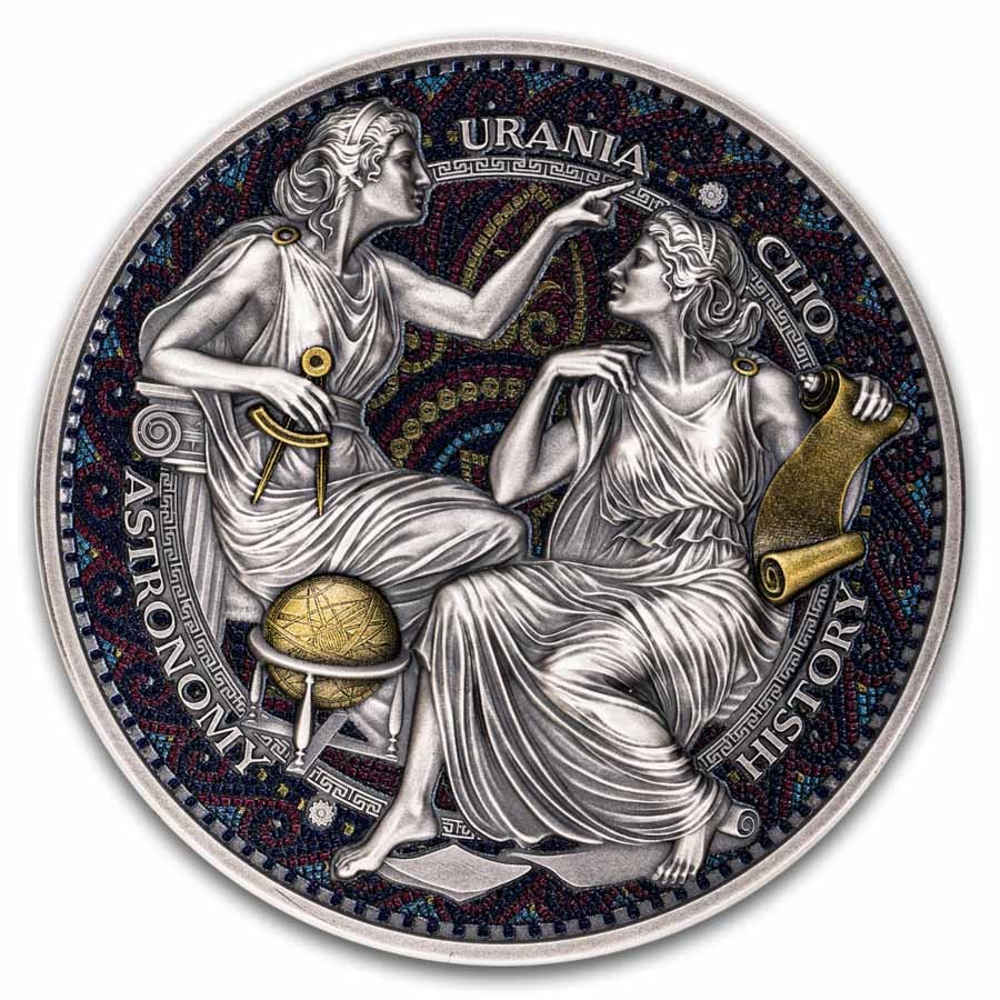 2026 Cameroon 2 oz Silver The Nine Muses: Clio & Urania
