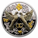 2026 Cameroon Silver Proof Wedding Doves Coin (With Box and COA)