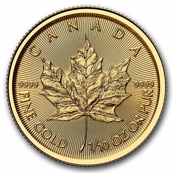 2026 Canada 1/10 oz Gold Maple Leaf BU