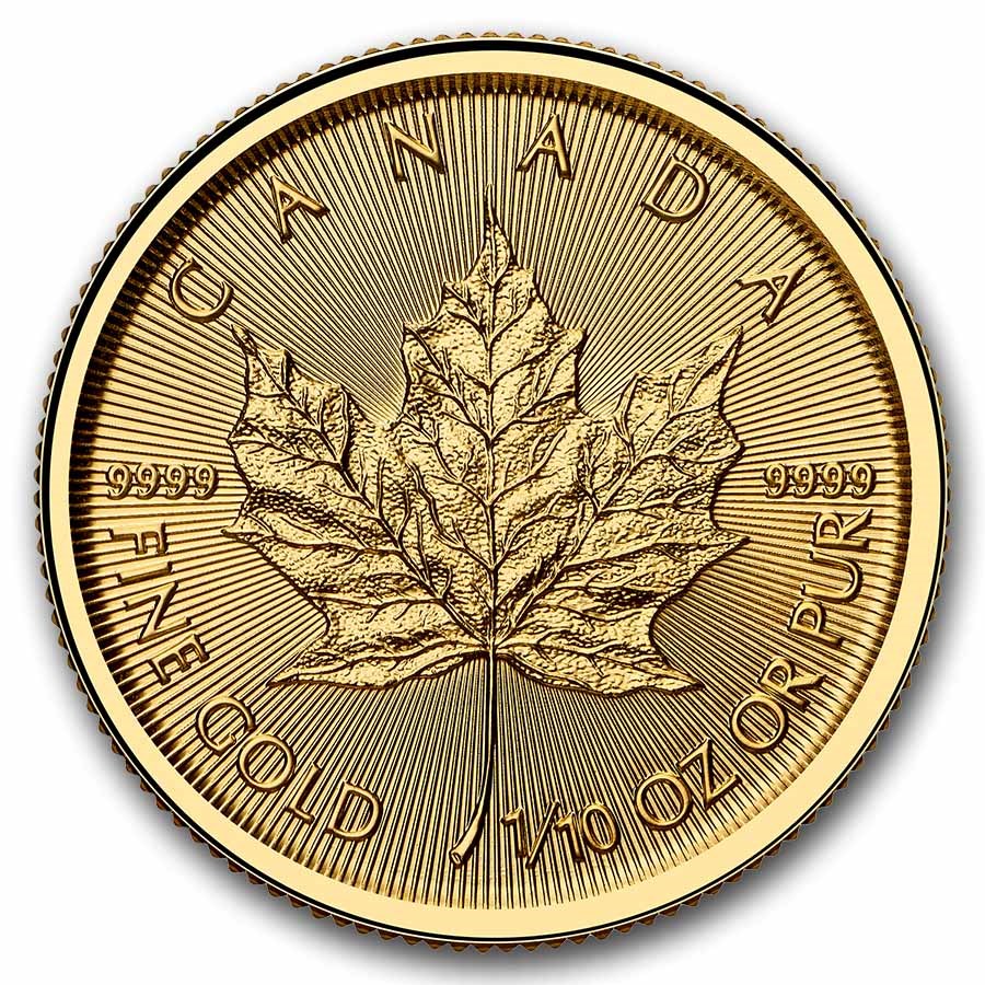 2026 Canada 1/10 oz Gold Maple Leaf BU