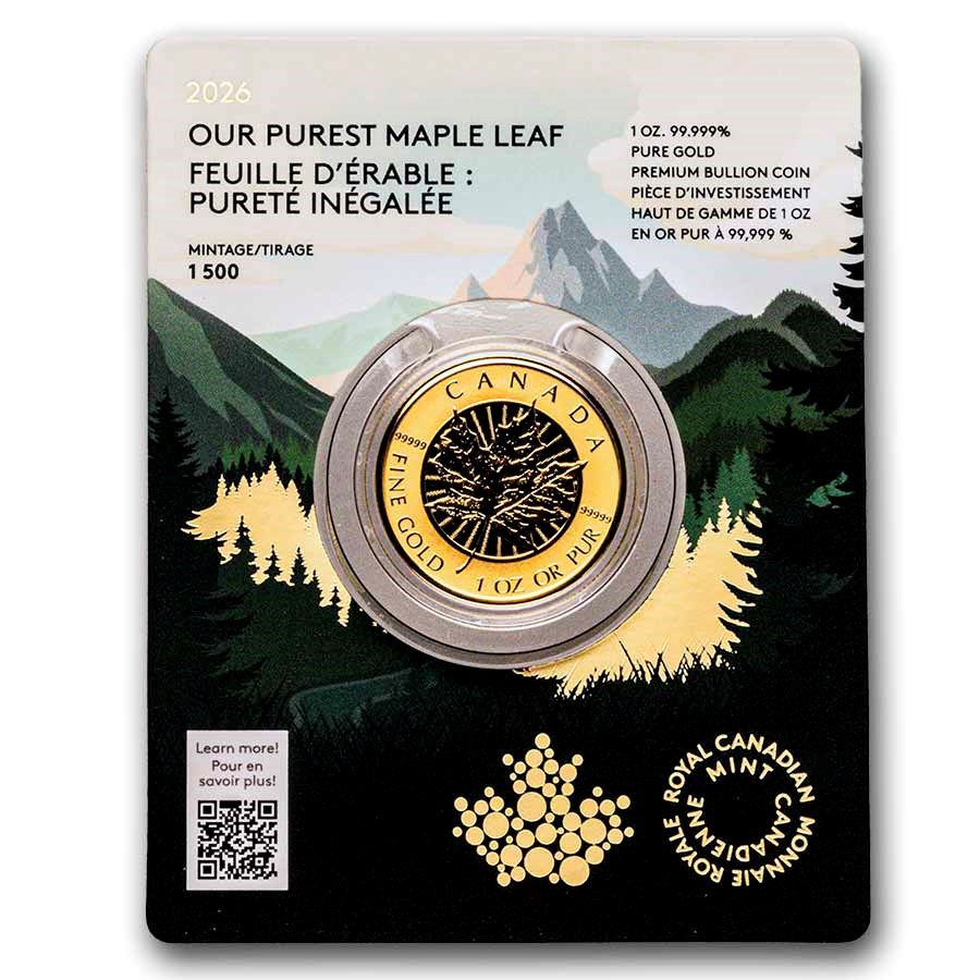 2026 Canada 1 oz Gold $200 Purest Maple Leaf (Premium Bullion)