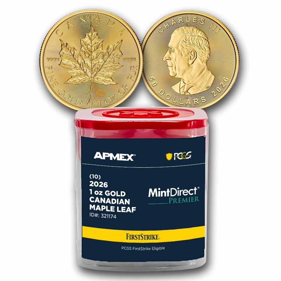 2026 Canada 1 oz Gold Maple (10-Coin MD Premier + PCGS FS Tube)