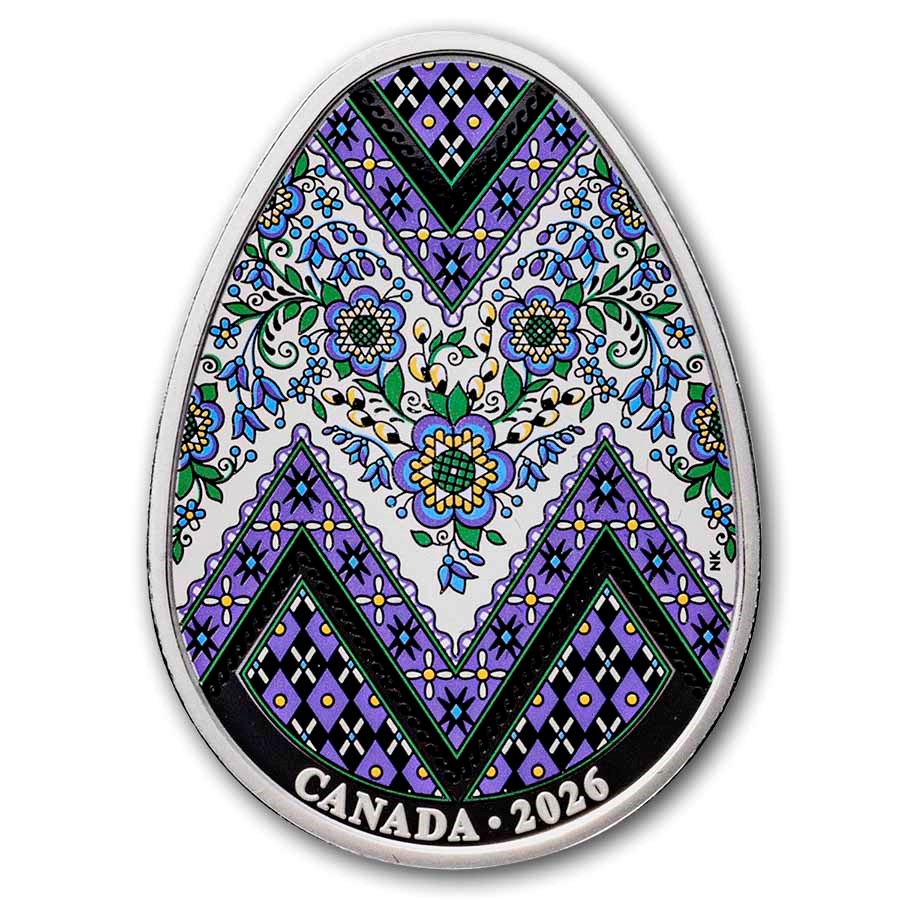 2026 Canada 1 oz Silver $20 Traditional Pysanka (Box/COA)