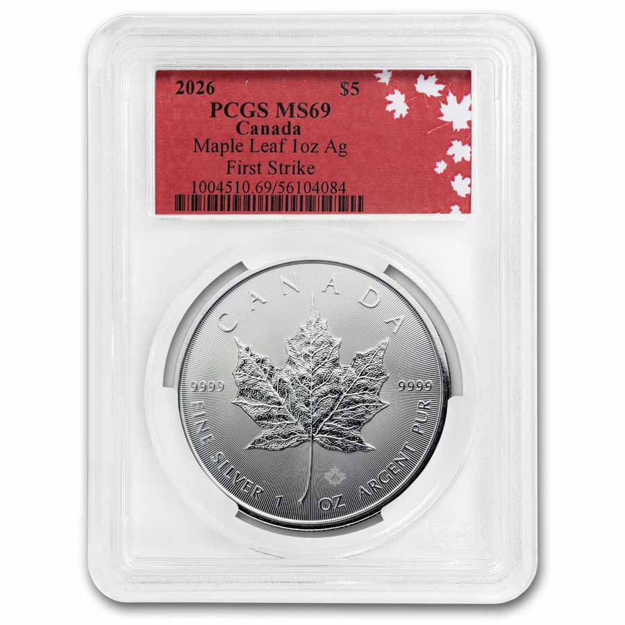 Buy 2026 Canadian 1 oz Silver Maple Leaf MS-69 FS | APMEX