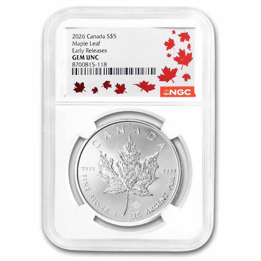 2026 Canada 1 oz Silver Maple Leaf NGC Gem BU Early Release