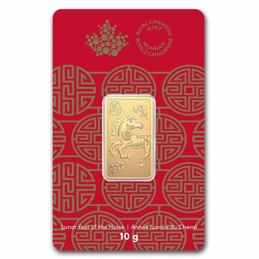2026 Canada 10g Gold Bar - Lunar Year of the Horse (Premium)