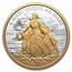 2026 Canada 5 oz Silver $50 Yellow Gold Peace Dollar Proof (UHR)