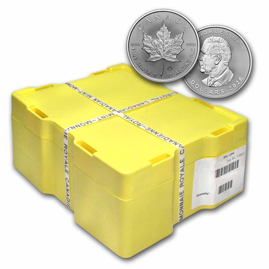 Buy 500-Coin 2026 Canadian Silver Maple Leaf Sealed Monster Box