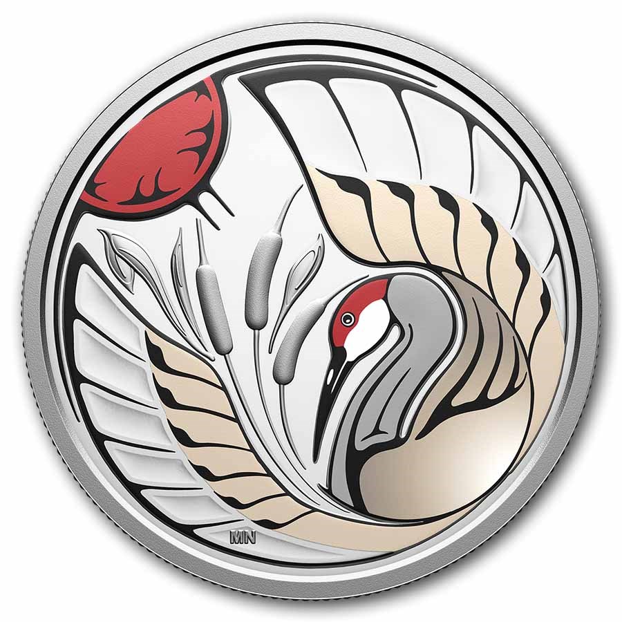 2026 Canada Silver $15 Clan Animals: Sandhill Crane