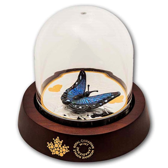 2026 Canada Silver Murano Silvery Blue Butterfly (Box/COA)
