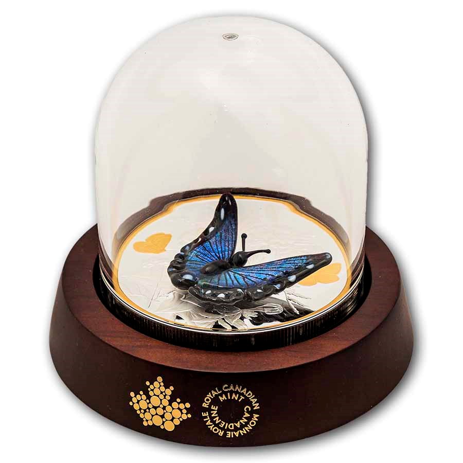 2026 Canada Silver Murano Silvery Blue Butterfly (Box/COA)