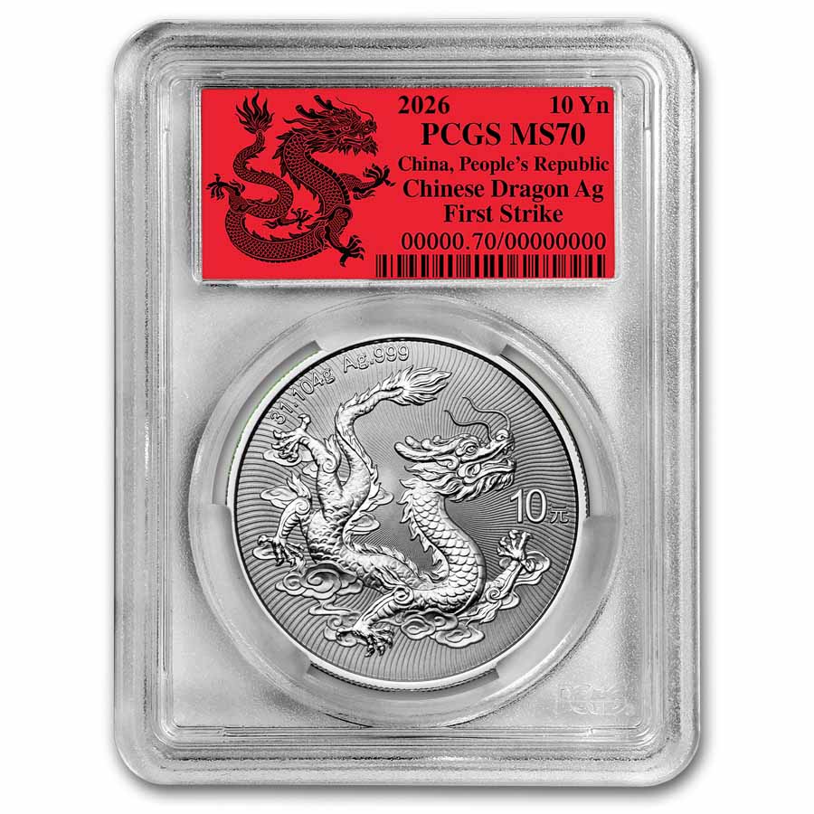 Buy 2026 Chinese 1 oz Silver Dragon MS-70 FS Dragon | APMEX