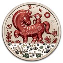 2026 China 15 gram Platinum Lunar Horse Colorized (w/ Box & COA)