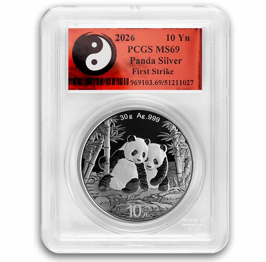 Buy 2026 Chinese 30 gram Silver Panda MS-69 (FS, Yin-Yang) | APMEX