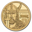 2026 Cook Islands 1/2 gram Gold Proof Savage Vikings