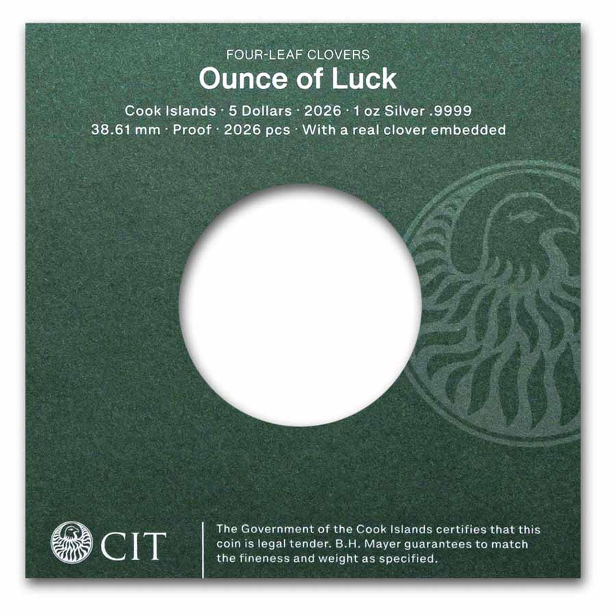 Buy 2026 CK 1 oz Silver $5 Four-Leaf Clover Oz of Luck | APMEX