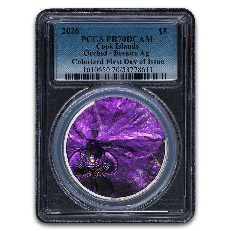 2026 Cook Islands 1 oz Silver Bionics: Orchid PR-70 PCGS FDI