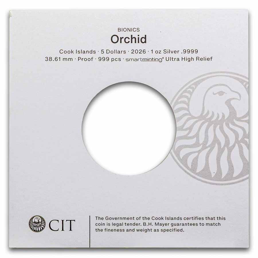 Buy 2026 Cook Islands 1 oz Silver Bionics: Orchid | APMEX