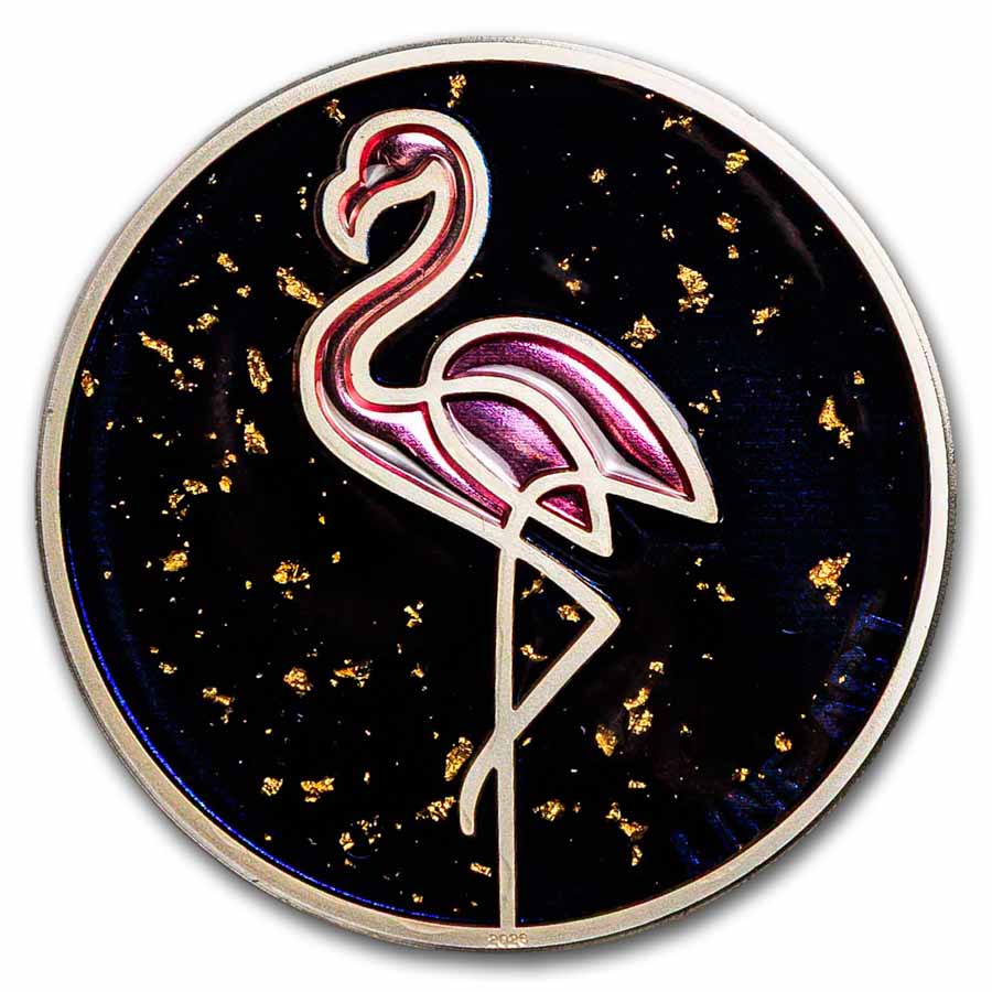 Buy 2026 CK 1 oz Silver Line Art: Flamingo (w/Box & COA) | APMEX