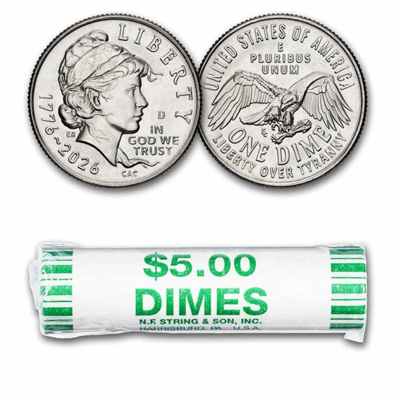 2026-D Emerging Liberty Dime 50-Coin Roll BU