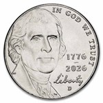 2026-D Jefferson Semiquincentennial Nickel BU