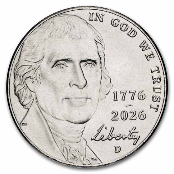 2026-D Jefferson Semiquincentennial Nickel BU
