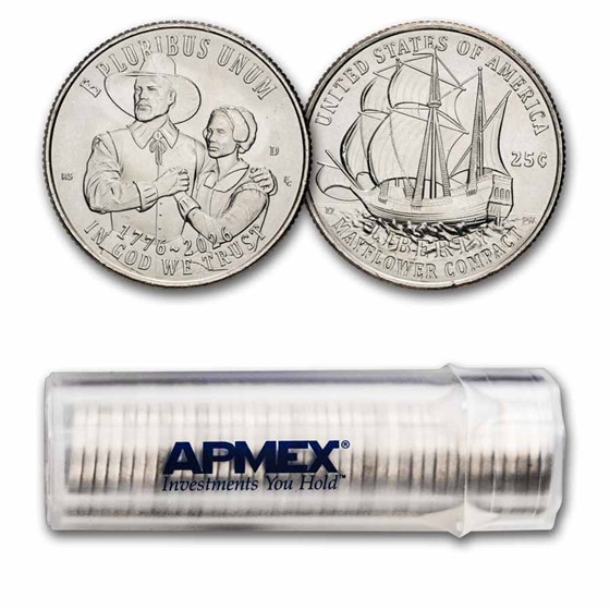 2026-D Mayflower Compact Semiquincentennial 40-Coin Roll BU