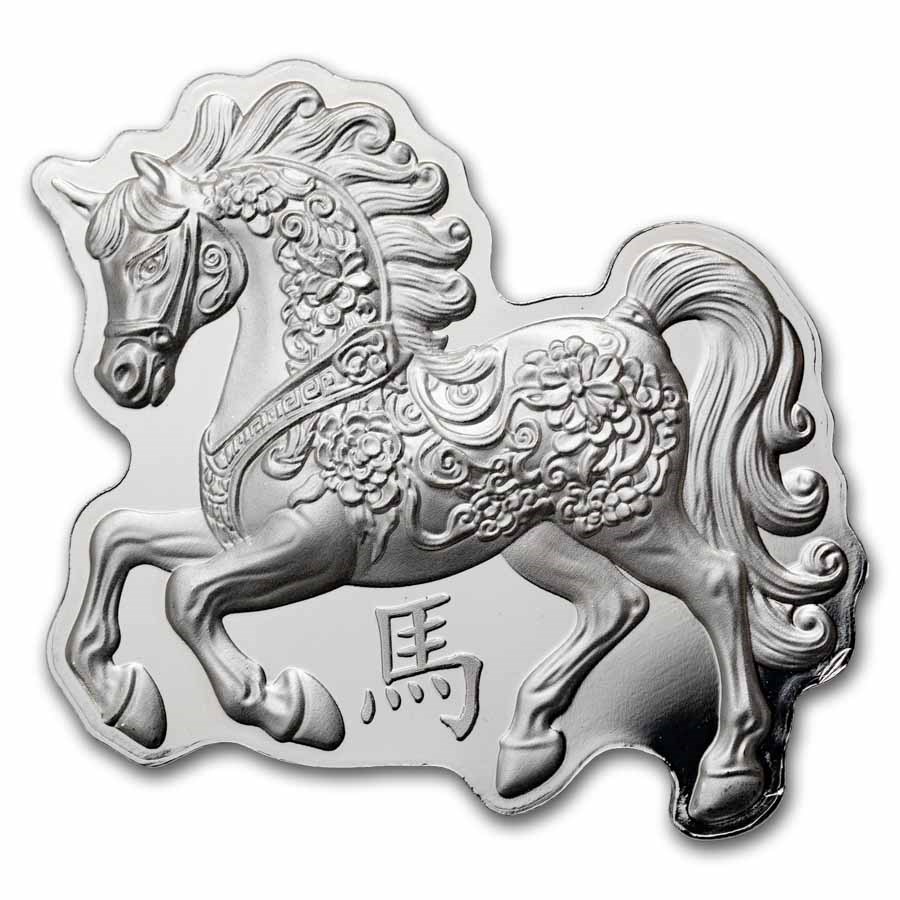 2026 Fiji 1/2 oz Silver Year Of The Horse Shaped Coin UHR DCAM