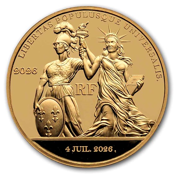 2026 France 1/4 oz Gold History of American Independence: Liberty