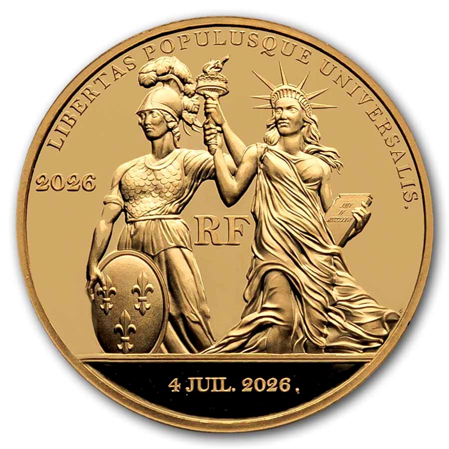 2026 France 1/4 oz Gold History of American Independence: Liberty