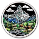 2026 Gabon 1/2 oz Silver Impressions of Earth Alpine: Matterhorn