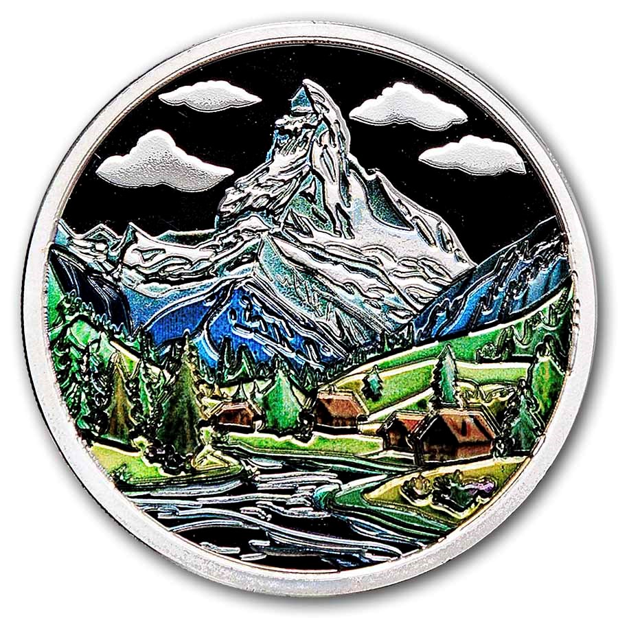2026 Gabon 1/2 oz Silver Impressions of Earth Alpine: Matterhorn