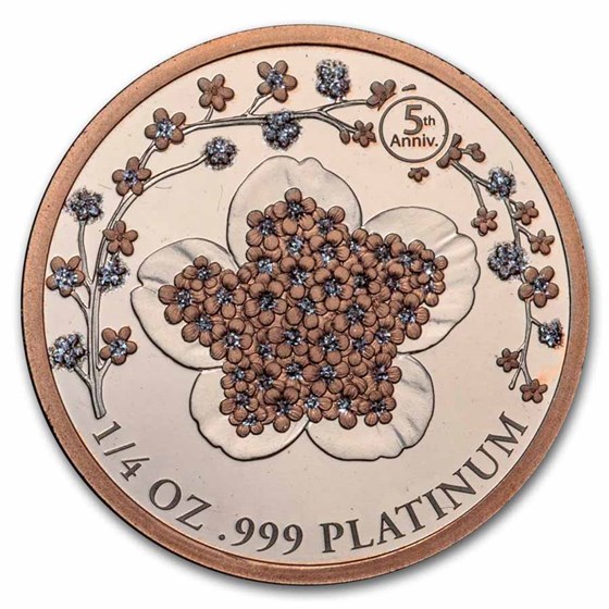 2026 Gabon 1/4 oz Platinum The Ultimate Blossom (with Box & COA)