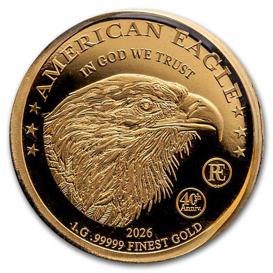 2026 Gabon 1 gram Gold Rare Edition: American Eagle