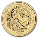 2026 GB 1 oz Gold The Royal Tudor Beasts The Royal Dragon BU