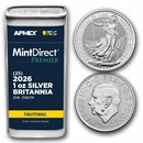 2026 GB 1 oz Silver Britannia MD Premier® Tube + PCGS®
