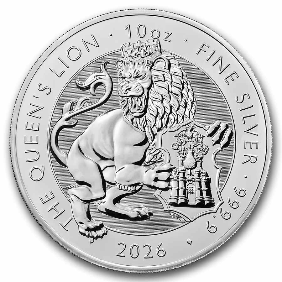 Buy 2026 British 10 oz Silver Tudor Beasts Queen's Lion BU | APMEX