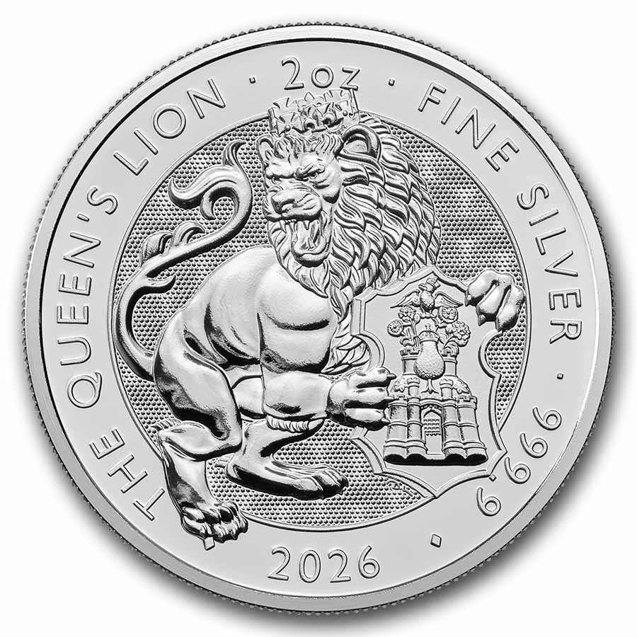 Buy 2026 GB 2 oz Silver Tudor Beasts Queen's Lion BU | APMEX