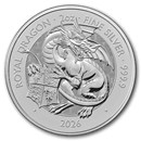 2026 GB 2 oz Silver Royal Tudor Beasts The Royal Dragon BU