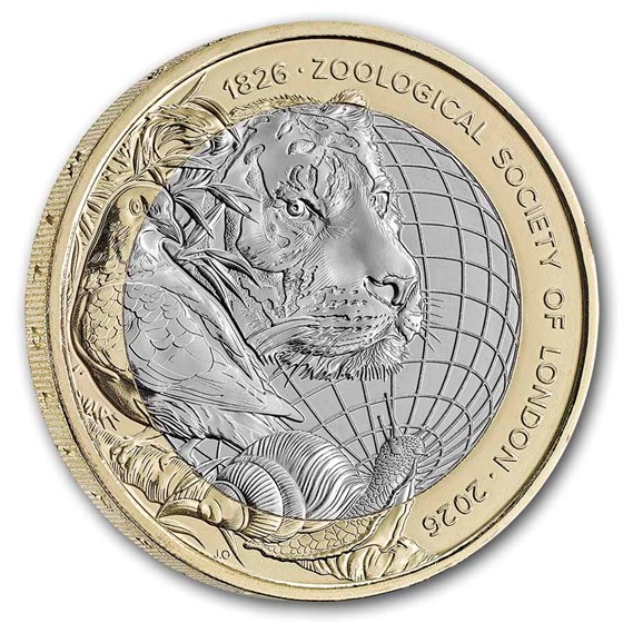 2026 GB 200 Yrs of Zoological Society of London £2 BU coin