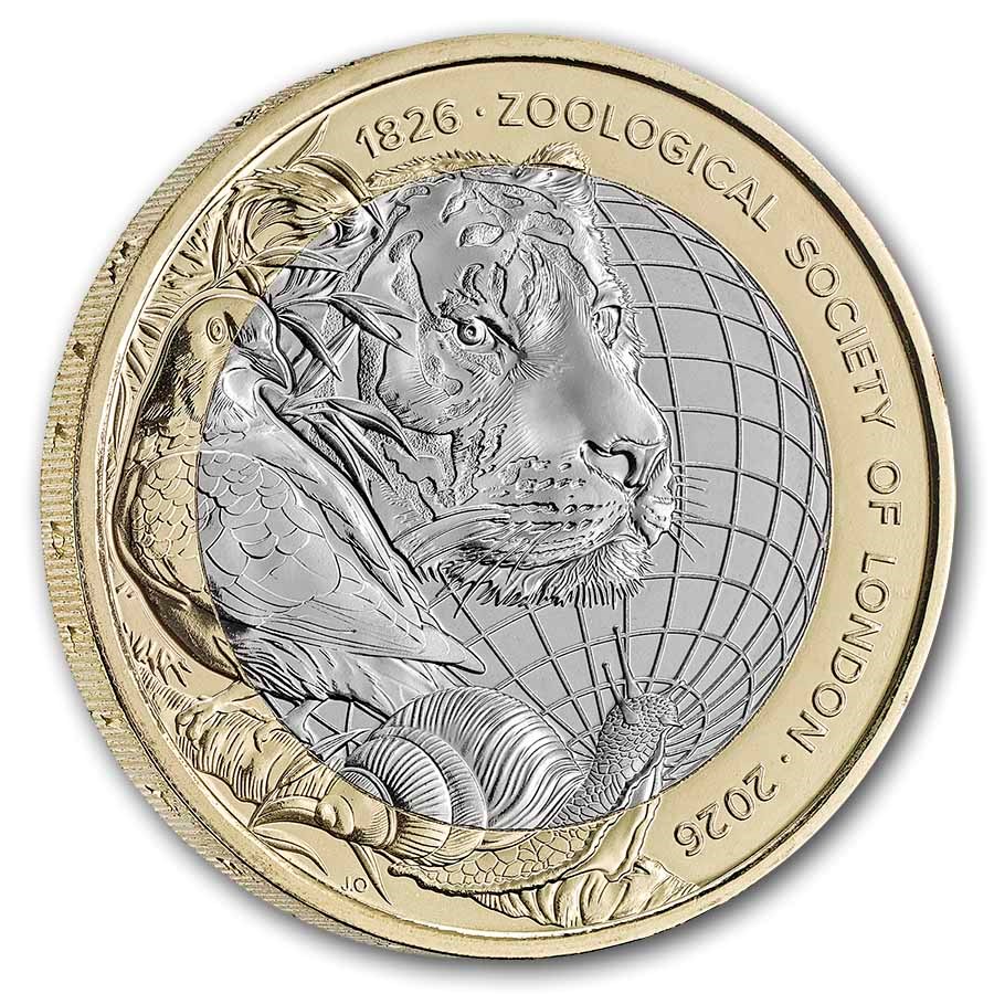2026 GB 200 Yrs of Zoological Society of London £2 BU coin