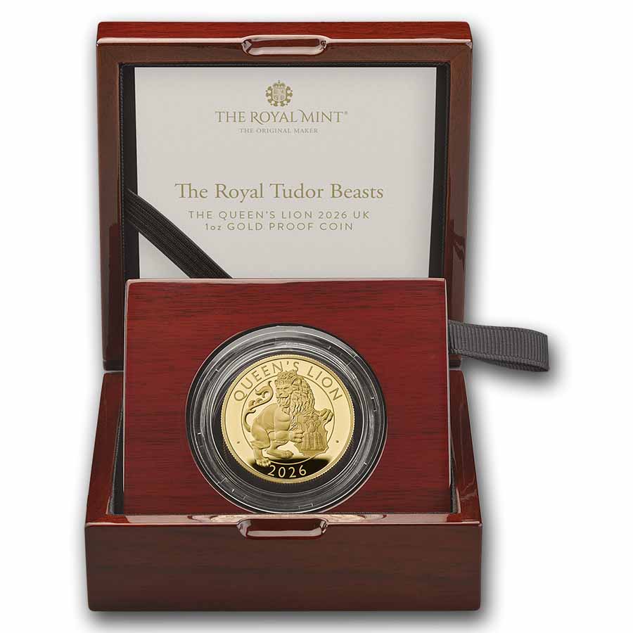Buy 2026 GB 1 oz Gold Royal Tudor Beasts Queens Lion Pf | APMEX