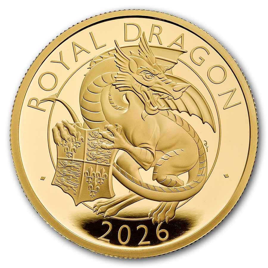 2026 GB Royal Tudor Beasts The Royal Dragon 1 oz Gold Proof