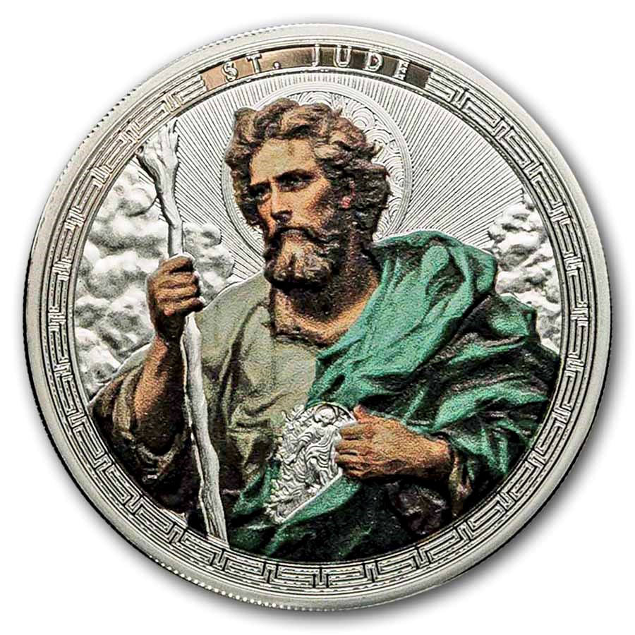 2026 Ghana 1 oz Silver Patron Saints St. Jude (Colorized)
