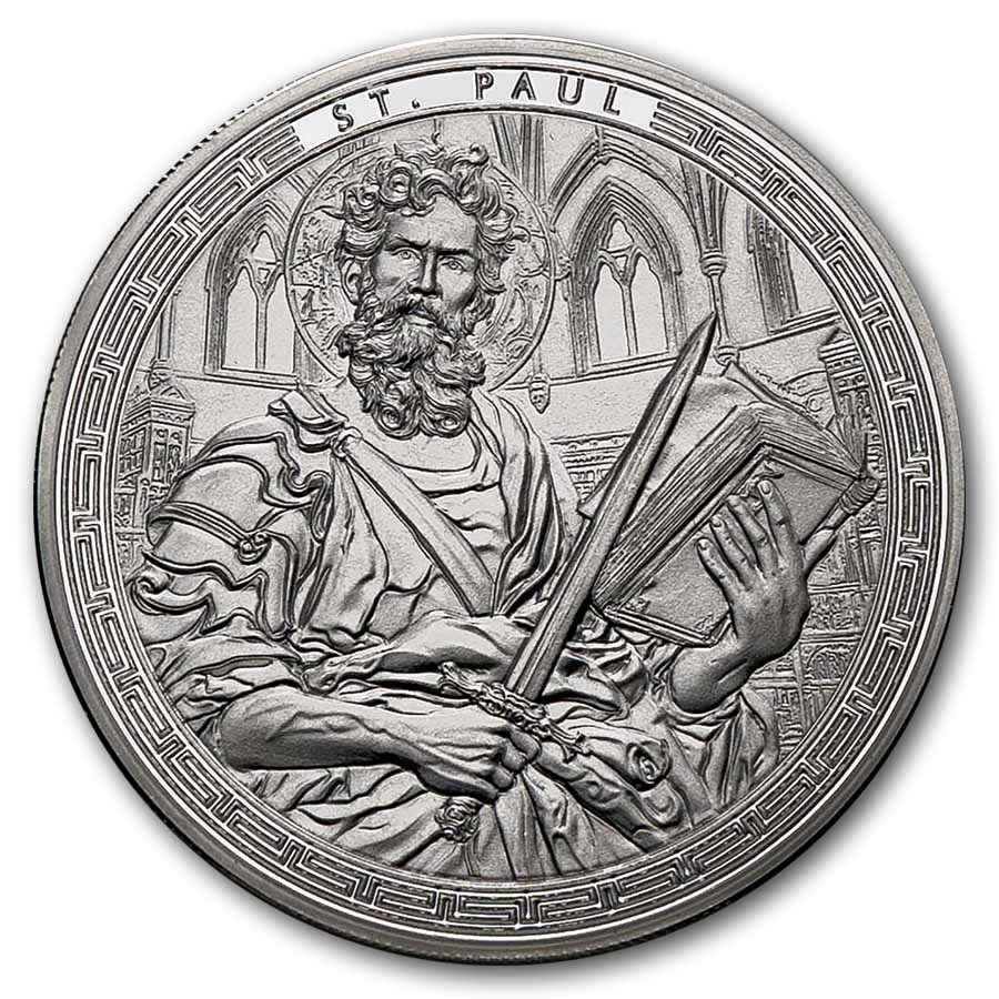 2026 Ghana 1 oz Silver Patron Saints St. Paul (Box/COA)