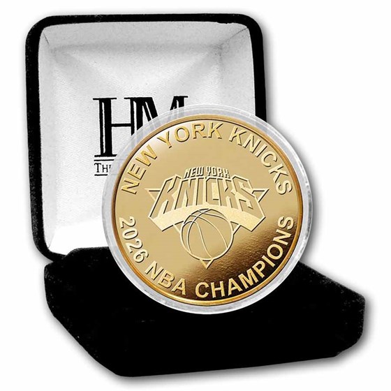 2026 Gold Plated Coin NBA Finals Champions New York Knicks