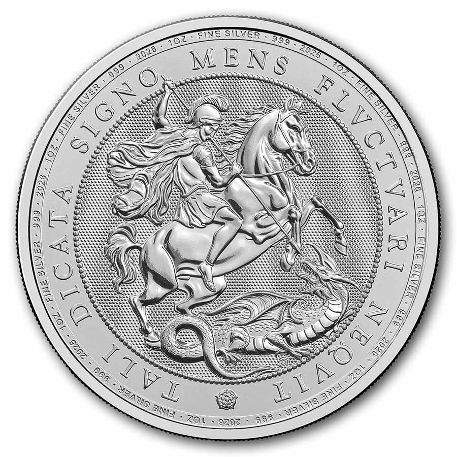 25th　クオシク　サンダードラゴン　セット　withd フルプロテクト付 Buy 2026 British 1 oz Silver St George & the Dragon BU | APMEX