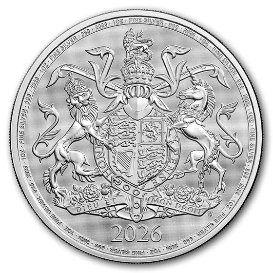 2026 Great Britain 1 oz Silver The Royal Arms BU